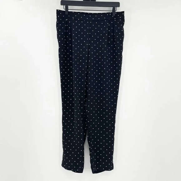 Cynthia Rowley Pants - Cynthia Rowley Polka Dots Pants Women's Size 8 Black Pull On Casual